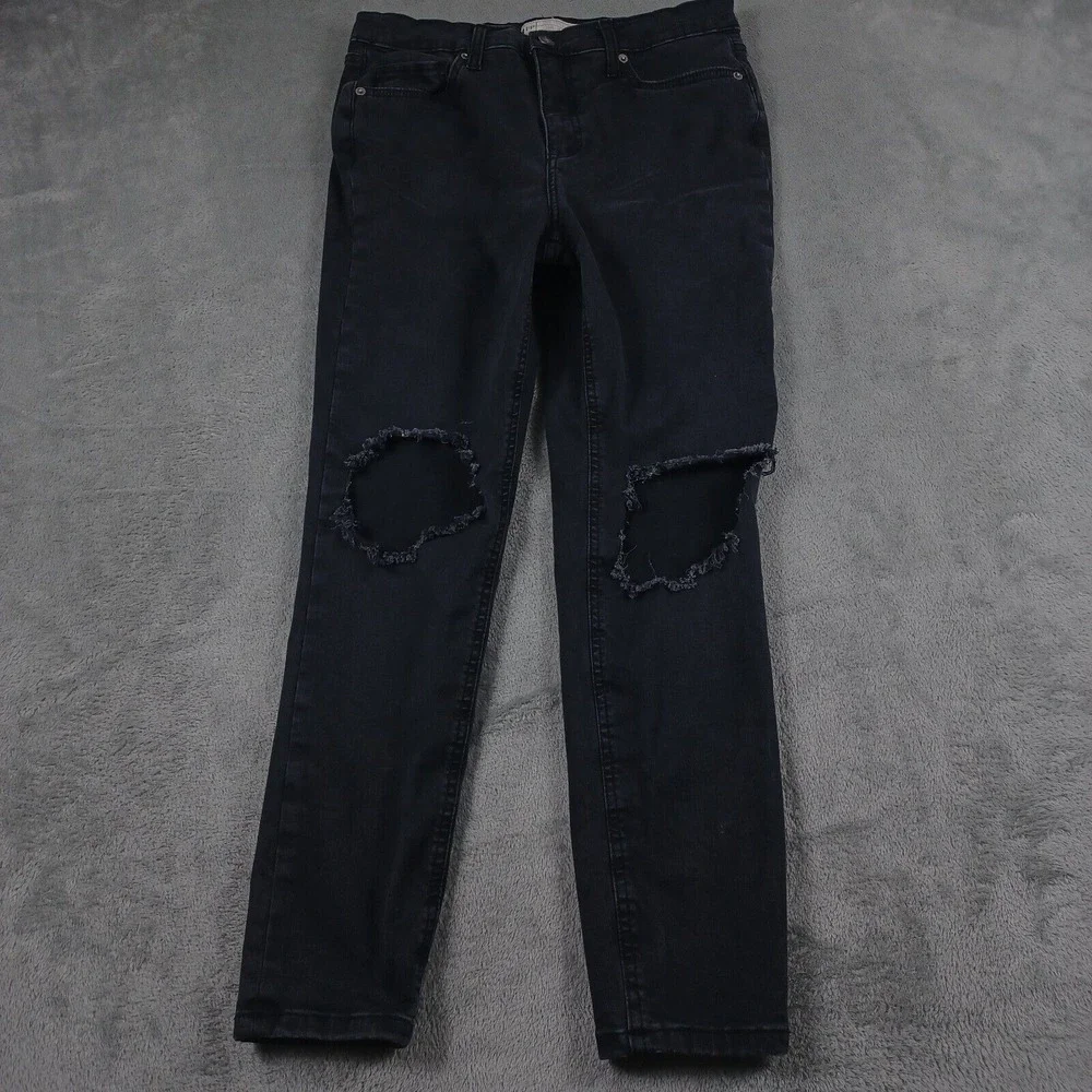 Free‎ People Jeans Womens 30 Back Denim Distressed Boho Modern